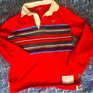 Vineyard Vines Boys Christmas Long Sleeved Polo